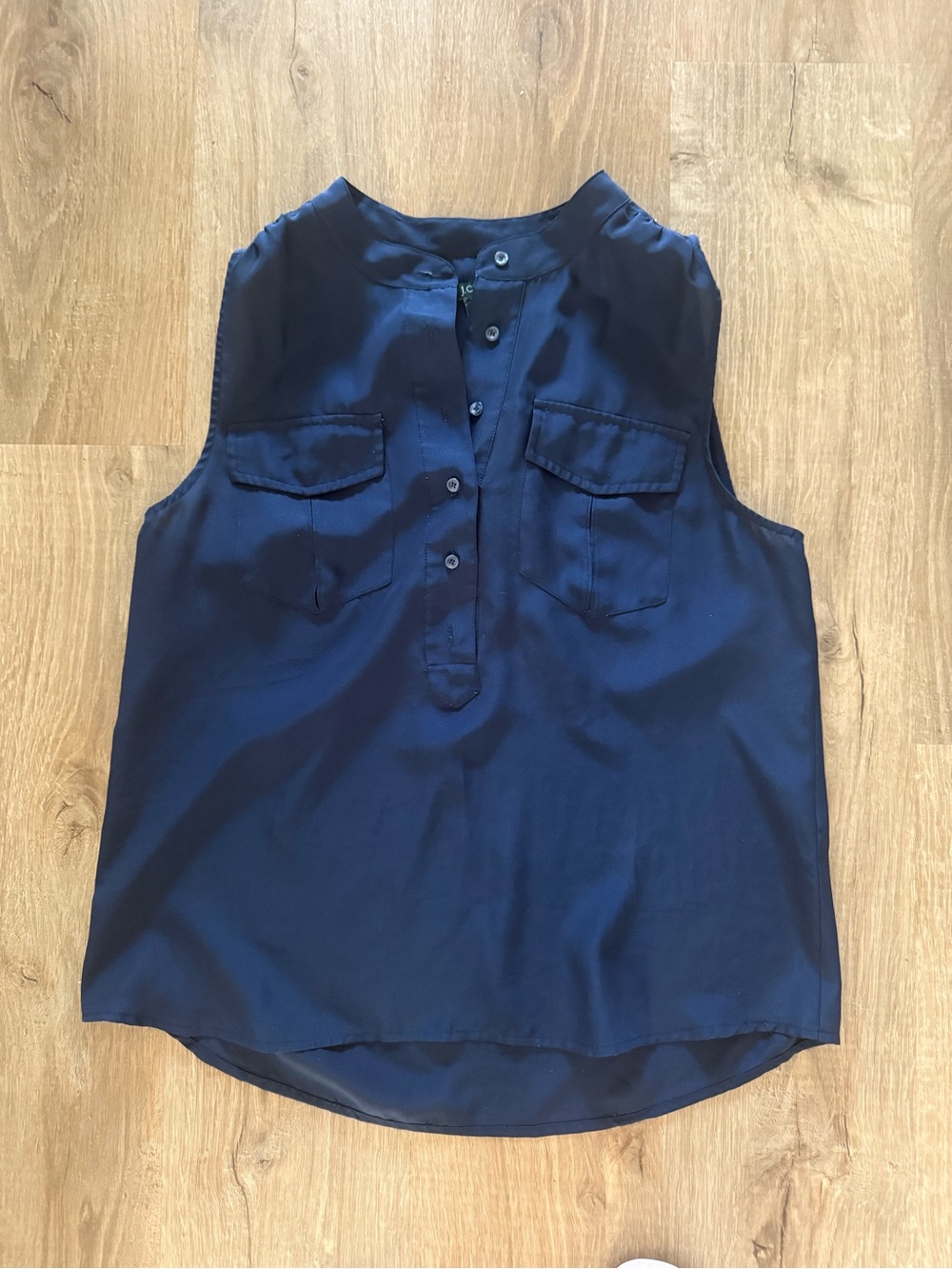J. Crew Sleeveless Button Top - Navy